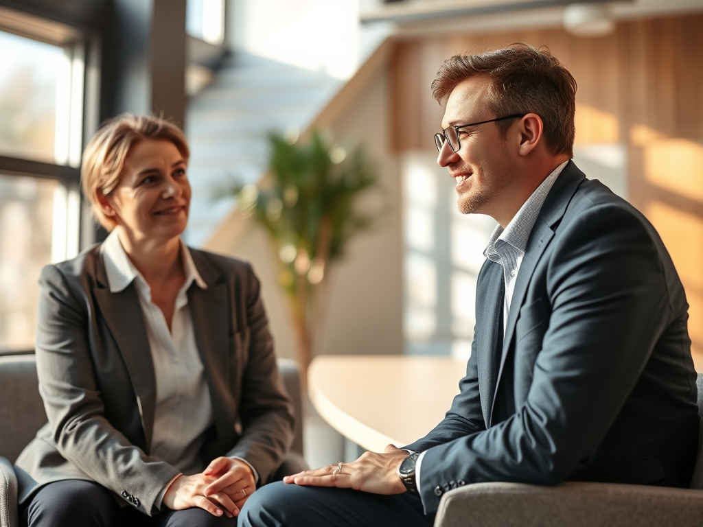 A Coach mentoring a Coachee